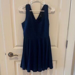 Lulu's Sparkling Midnight Blue Dress